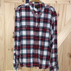 XXL Lucky Brand Flannel Excellent Used Condition red White Green Black